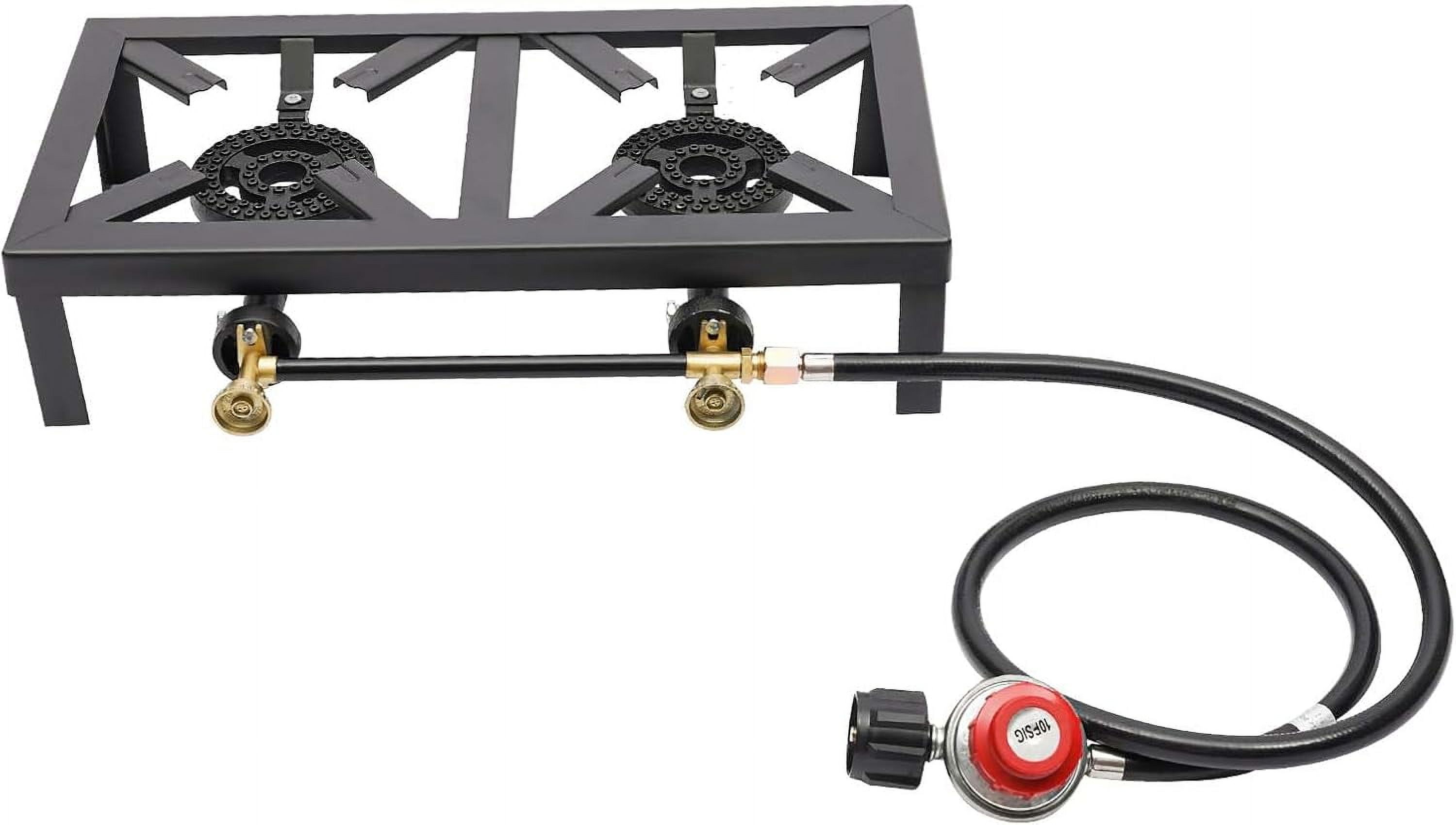 Iron Double-Burner Outdoor Entertainment Tent Gas Stove 8000W Portable