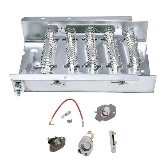 Iron Dryer Heating Part with Thermostat Set Efficient Dryer Part Drying Appliance Repair Component Dryer Accessories