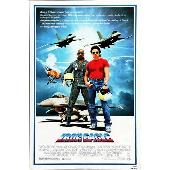 Iron Eagle Movie Poster 24In x 36In Art Poster 24x36 Multi-Color Square Adults Best Posters