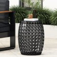 thumbnail image 1 of Iron End Table with Rounded Cross Pattern / Transforms Space, No Assembly Required, 1 of 5