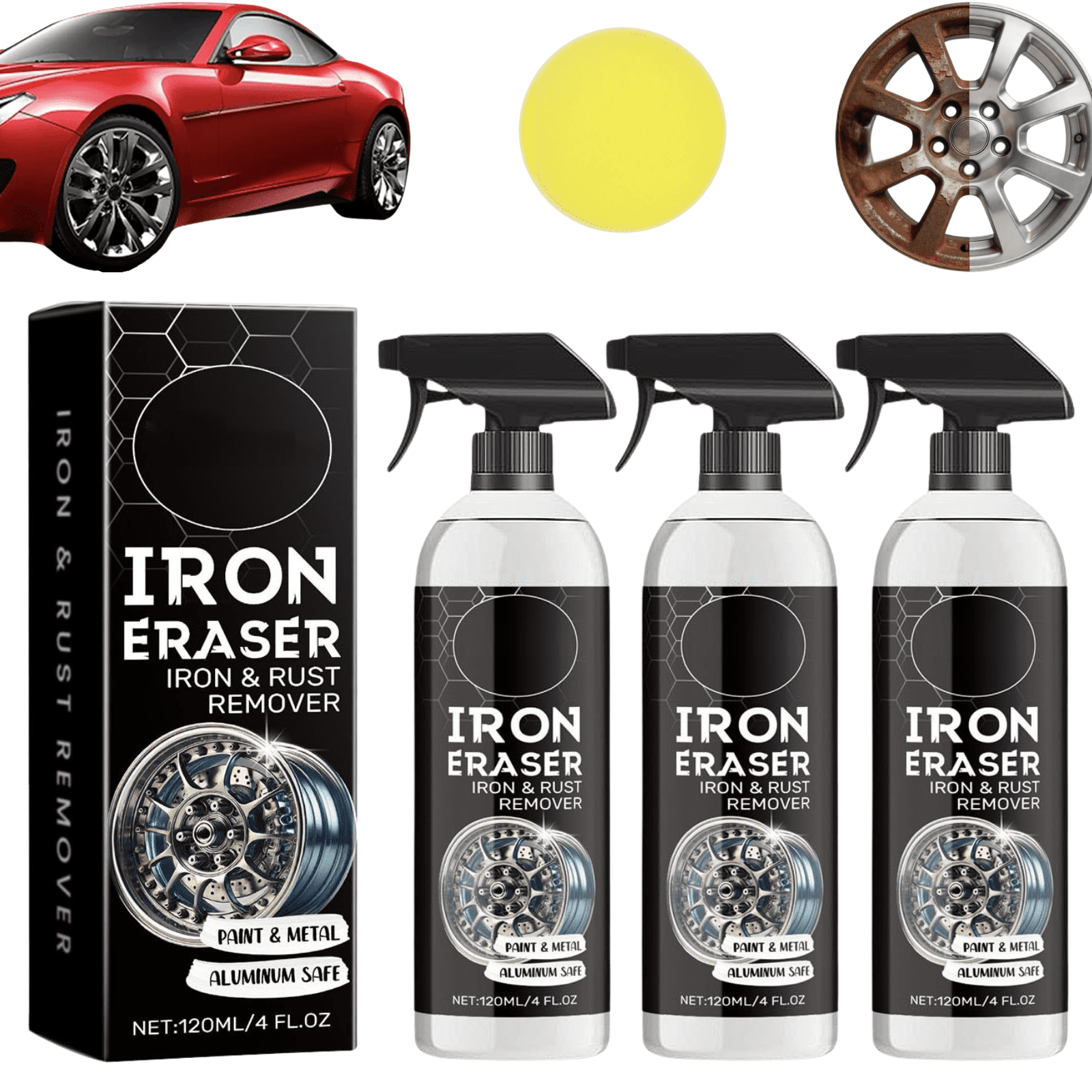 Iron Eraser, Iron Eraser Rust Remover Spray, Iron Powder Remover Spray ...