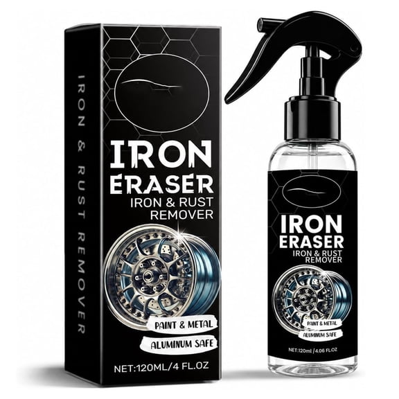 Iron Eraser Rust Remover Spray, Car Wheel Paint Brake Dust Fast Cleaner 120ML