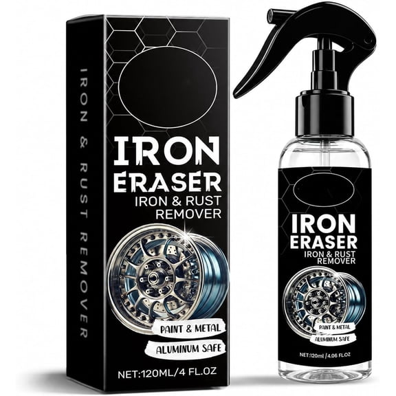 Iron Eraser Rust Remover Spray,Fast Acting for Car Wheels & Paint, Removes Rust & Brake Dust, Professional Automotive Surface Cleaner(RL 1 PC)