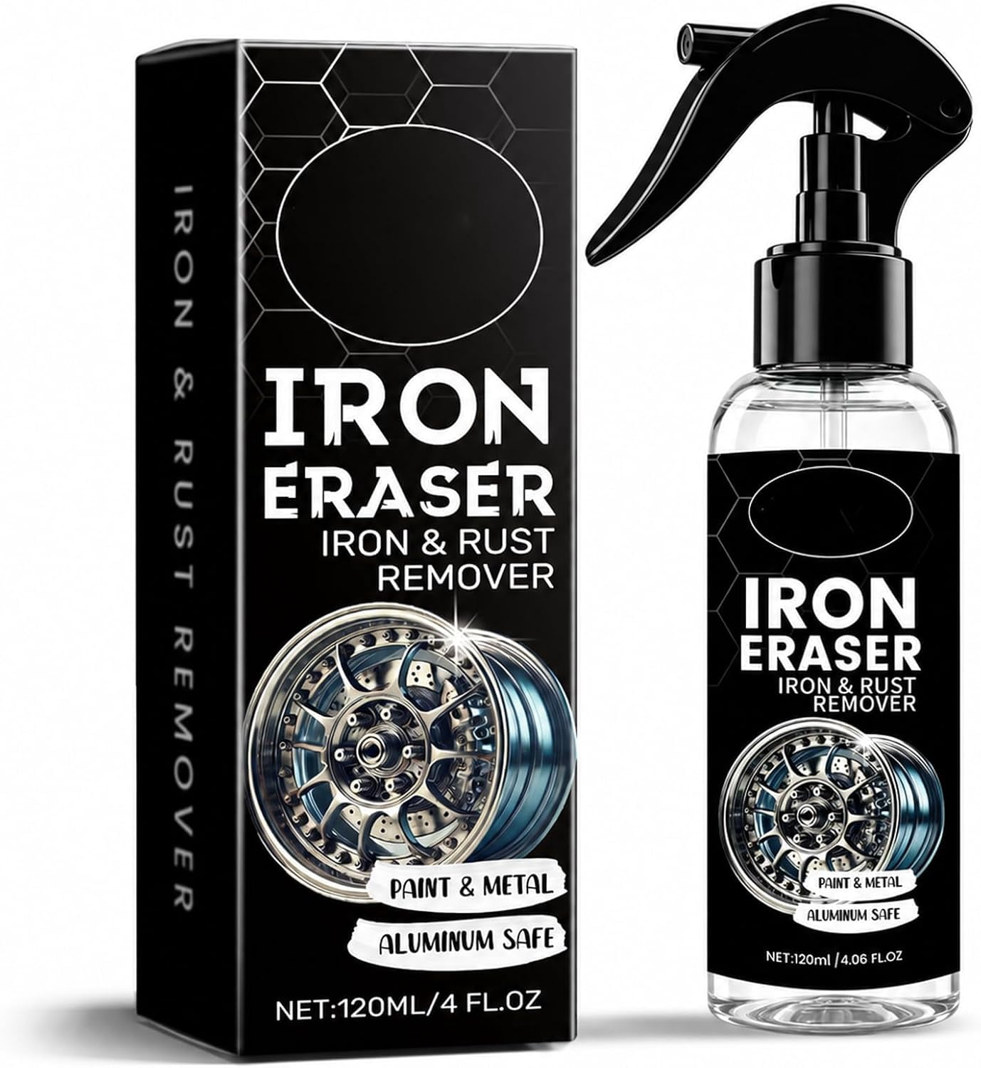 Iron Eraser Rust Remover Spray, Iron Powder Remover Spray for Car ...