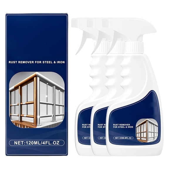 Iron Eraser Rust Remover Spray, Powerful Iron Eraser Iron and Rust Remover for Metal, Stainless Steel, Copper, Automotive Parts, Fast Acting Rust and Brake Dust Remover