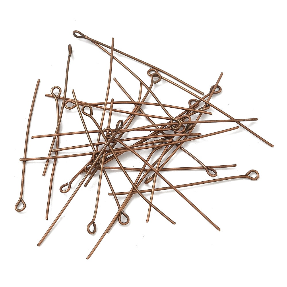 Iron Eye Pin Cadmium Free & Nickel Free & Lead Free Red Copper 45x0.7mm Hole: 2mm about 6000pcs/1000g