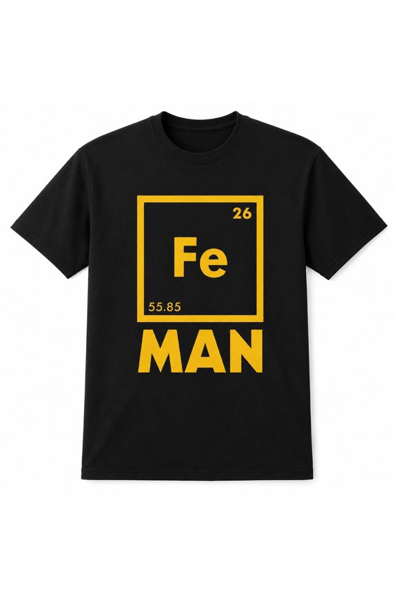 Iron Fe Man Science Graphic T-Shirt, Unisex Classic Fit Tee