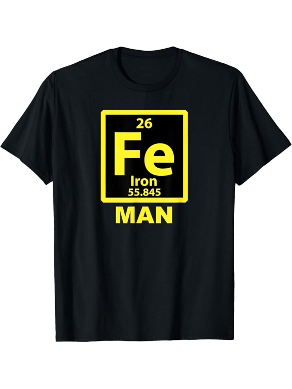 Iron (Fe) Man T-shirt Funny Periodic Element Shirt T-Shirt
