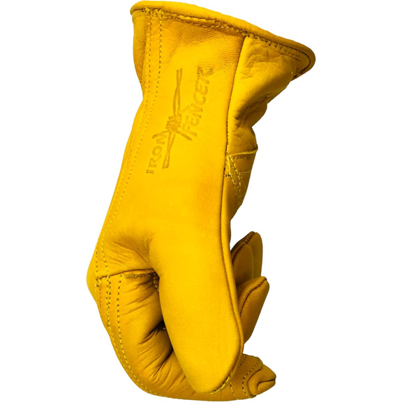 Iron Fencer Leather Work Glove- 207 Medium Cowhide Leather Fencing Gloves for Men Heavy Duty Double Palm, Guantes de Trabajo, Ranch, 207M$$Tools & Hardware Other