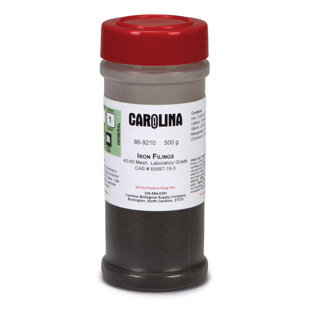 Iron Filings, 40 Mesh, Laboratory Grade, 500 G for Science Education ...