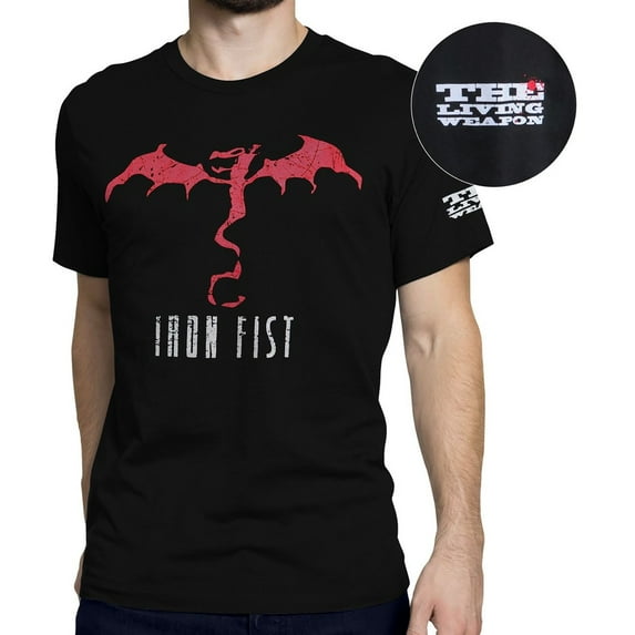 Iron Fist Living Weapon Dragon Men's T-Shirt-XLarge