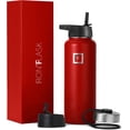 thumbnail image 1 of Iron Flask Sports Water Bottle - 3 Lids - 40 oz - Fire Red, 1 of 6