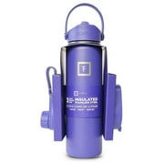 Iron Flask Stainless Steel 22oz Wide Mouth Water Bottle with 3 Lids - Azul Purple