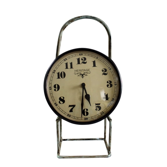 Iron Floor Clock made from Old Iron Lamp, Brown
