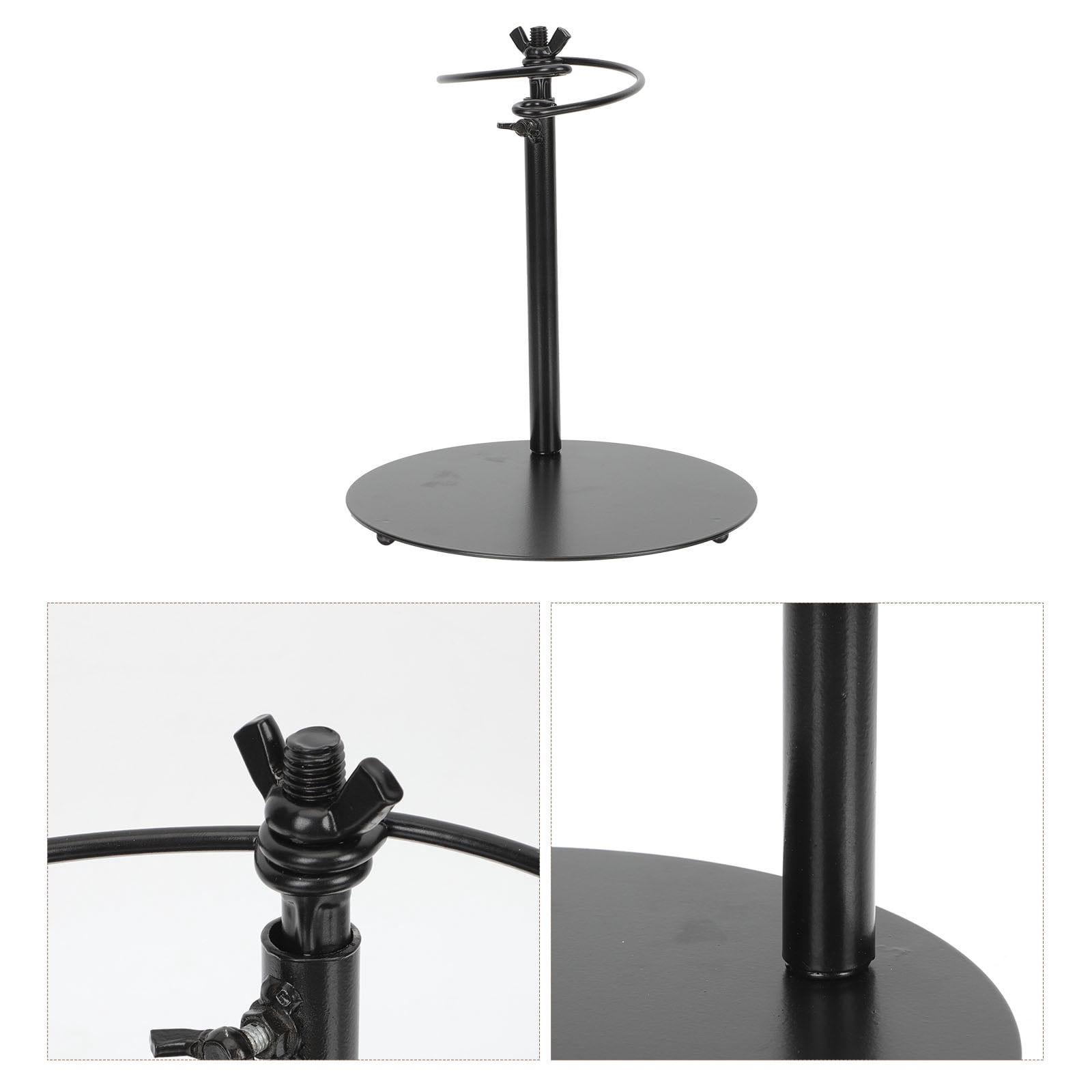 Iron Flower Bouquet Holder - 10" Rust-Proof Desktop Stand for Florist Shop, Wedding Centerpieces (Antique Black)