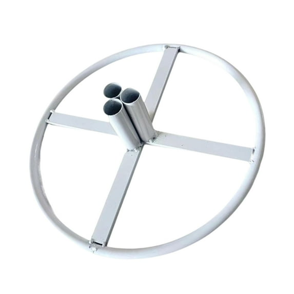 Iron Flower Poles Base Display Stand With Round 3 Hole Design For Wedding Aisle Decoration And Garden Flower Arrangement