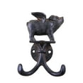 thumbnail image 1 of Iron Flying Pig Double Hook Coat Rack, 1 of 3