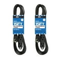 thumbnail image 1 of Iron Forge Cable 2 Pack 15 ft Flat Plug Black Extension Cord with 3 Outlets - 16/3 SJTW 3 Prong Indoor Extension Cord with Multiple Outlets, 1 of 7