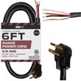 Iron Cable 4 Prong Range Cord 6 Ft 50 Amp Extension Cord 6 Foot