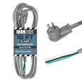 thumbnail image 1 of Iron Forge Cable Flat Plug 12 Gauge Power Cord Replacement - 10ft,15 Amp Gray Heavy Duty, 12/3 SJT 3 Prong Cable for Appliances & Power Tools, 1 of 8