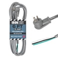 thumbnail image 1 of Iron Forge Cable Flat Plug 12 Gauge Power Cord Replacement Open End - 6ft,15 Amp Gray Heavy Duty, 12/3 SJT 3 Prong Cable for Appliances & Power Tools, 1 of 8