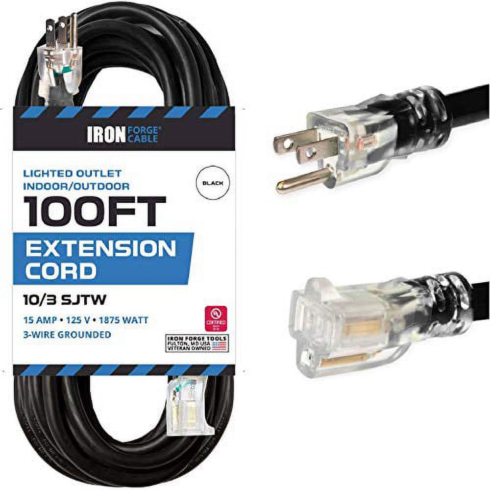 Iron Cable Outdoor Extension Cord 10/3 SJTW 10 Gauge Extension