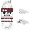 Iron Cable Outdoor Extension Cord 10 ft, 16 Gauge 13 Amp Heavy