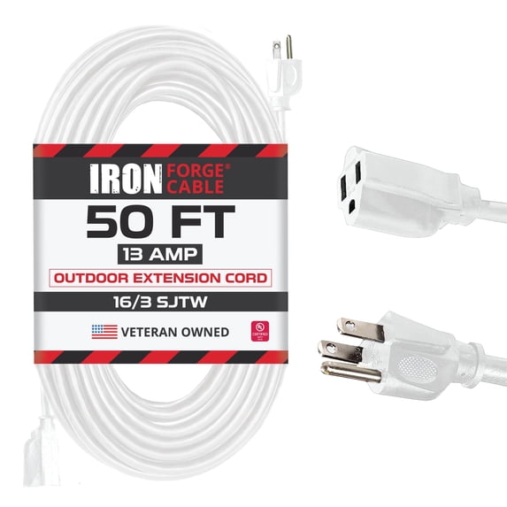 Iron Forge Cable Weatherproof 50 Ft Outdoor Extension Cord - 16/3 SJTW ...