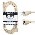 thumbnail image 1 of Iron Forge Cable Weatherproof 6 Ft Outdoor Extension Cord - 16/3 SJTW Heavy Duty Light Brown Extension Cord 3 Prong - 13 Amp Exterior Power Cable, 1 of 8