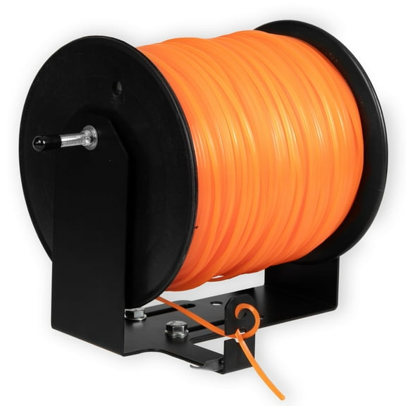 Iron Forge Weedeater Rack String Trimmer Line Holder - Built in Spool Line Cutter, Commercial Weed Wacker Holder String Mount for Lawn Care, Supports 3 & 5 LB Spools - Trimmer Racks for Open Trailers