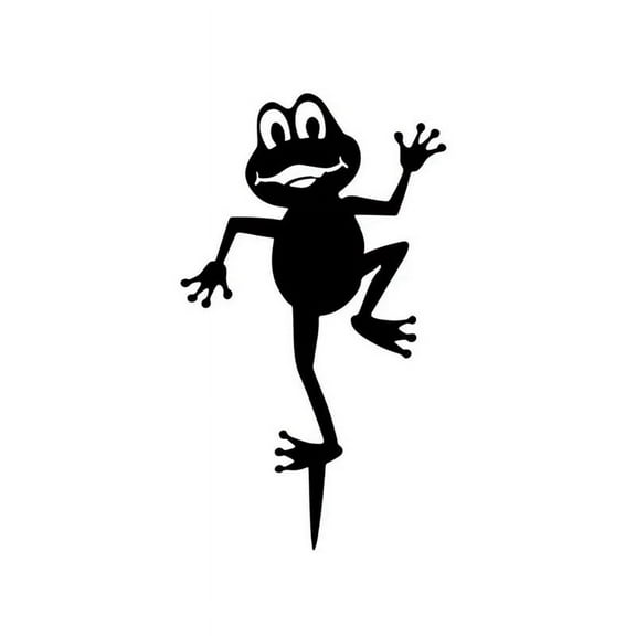 Iron Frog Outline Garden Decoration Fence Panel Ornament Artistic Metal Yard Decor for Home and Car