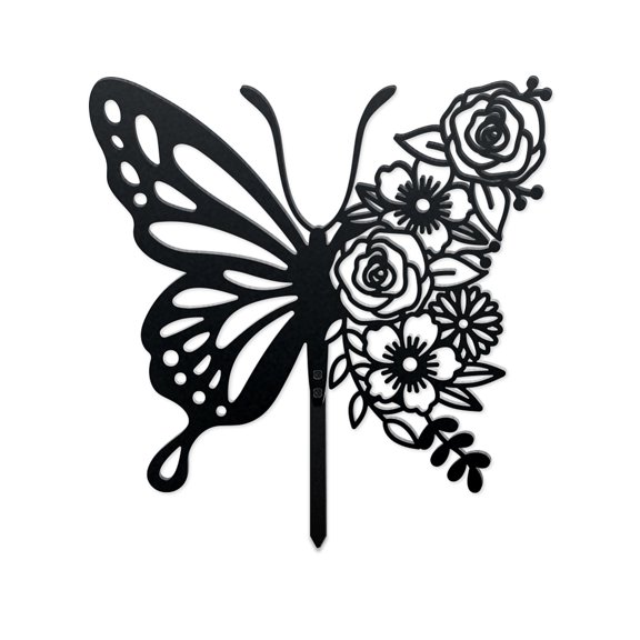 Iron Garden Stakes for Outdoor Garden Decoration Butterfly 300x270x1.2mm DIY