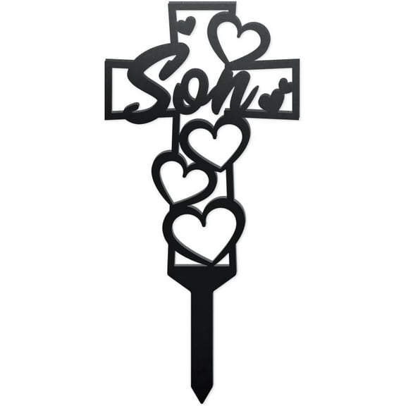 Iron Garden Stakes for Outdoor Garden Decoration Cross 380x180x1.2mm