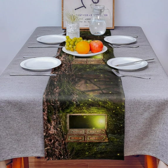 Iron Gate Forest Fantasy Magic Home Coffee Table TV Counter Luxury Tablecloth Party Dinner Country Wedding Decoration Tablecloth