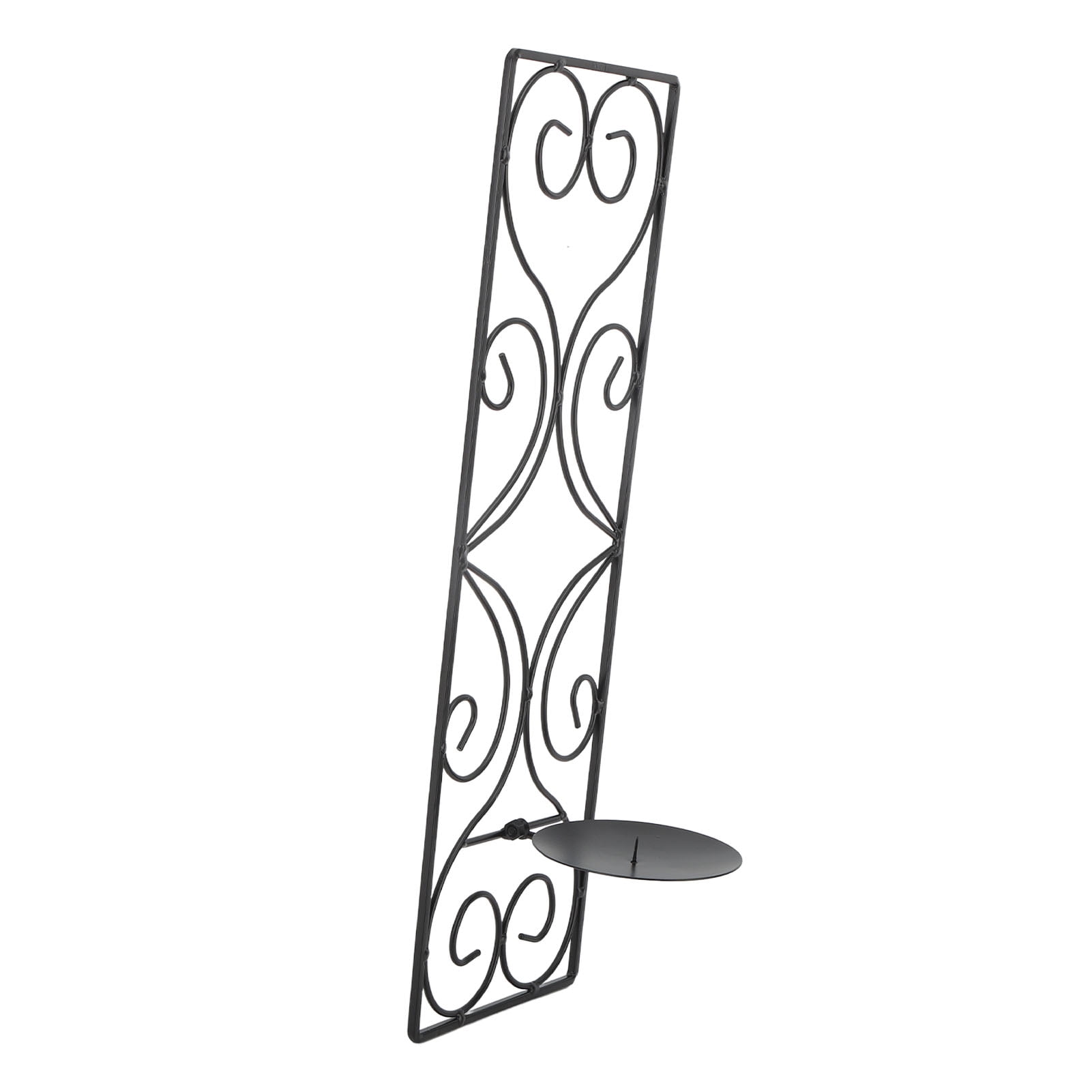 Iron Glass Candlestick, Easy To Install Wall Mounted Candlestick Retro Style For Bedroom