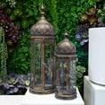 thumbnail image 1 of Julien Luxurious Iron Glass Lanterns (Set of 2), 1 of 7