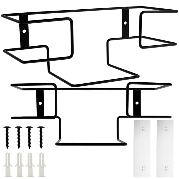 Iron Glove Holder Wall Mounted Glove Box Holder Space Saving Glove Dispenser Multifunctional Glove Rack Practical Glove Box Organizer for Garage Lab Home Office Kitchen Two Sizes (Large+Small)