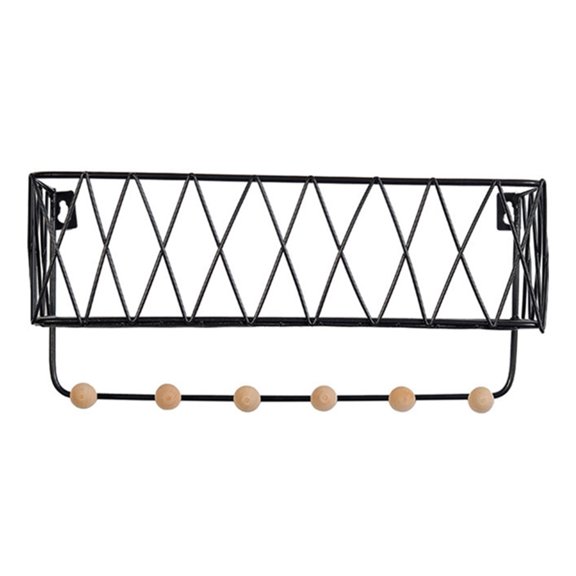 Iron Grid Wall Shelf Ornaments Home Wall Hook Wall Mounted Storage Rack Decoration Housekeeper Creative Simple Nordic Wrought