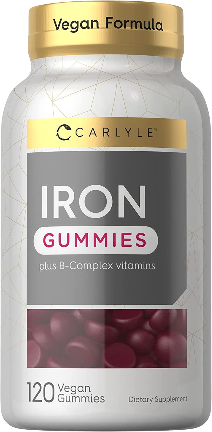 Iron Gummies Plus Vitamins 120 Count Vegan Formula by