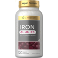 Iron Gummies plus Vitamins 120 Count Vegan, NonGmo