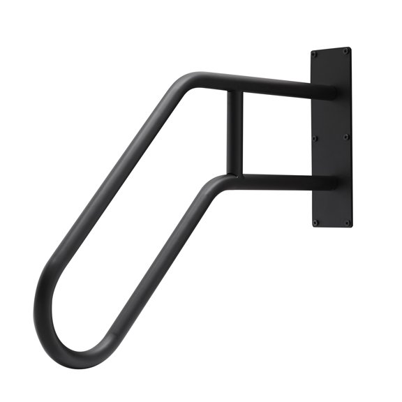 Iron Handrail 26 inches Handrail Length Handrail U-Shaped Railings Rounded Corners Wood Handrails Wall Mount Hand Railings for 1-3 Stairs