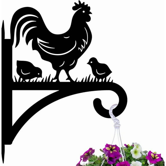 Iron Hanging Plant Hanger Bracket Wall Mounted Plant Hooks Cock 338x394x1.8mm