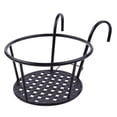 thumbnail image 1 of Iron Hanging Railing Planter Flower Pot Holder Plants Baskets for Patio Balcony Porch or Fence, 1 of 2