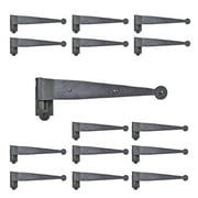 Iron Hinges Black Pintle Hinge Strap Shutter Hinge Offset 1.875 Inch