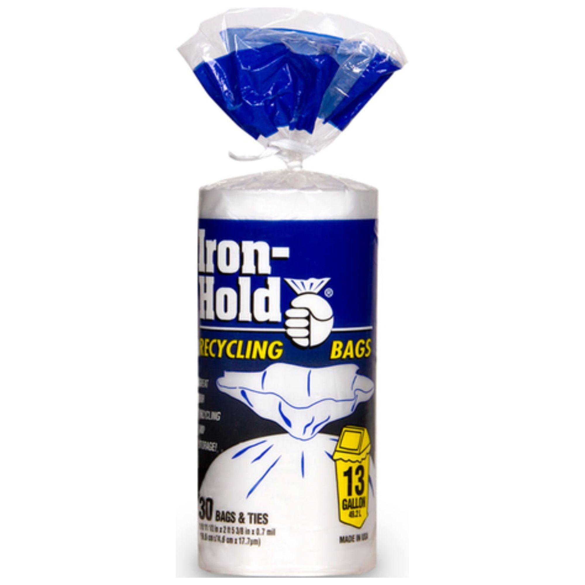 IronHold 13 gal Recycling Bags Twist Tie 30 pk 0.7 mil