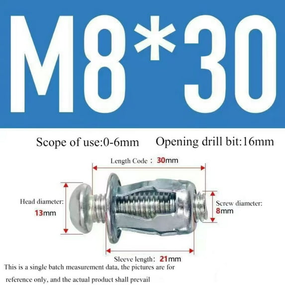 Iron Hollow Wall Anchor Expansion Screws, Lantern Type Riveting Connecting Nuts for Gypsum Board, DIY Projects, and Home Repair, Pack of 10