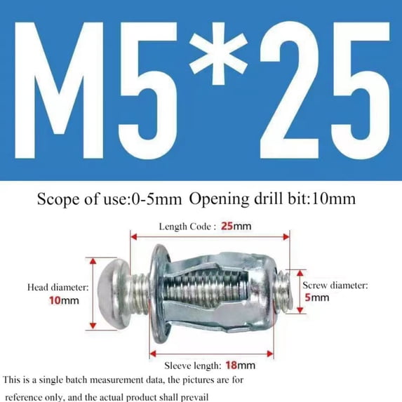 Iron Hollow Wall Anchor Expansion Screws, Lantern Type Riveting Connecting Nuts for Gypsum Board, DIY Projects, and Home Repair, Pack of 10