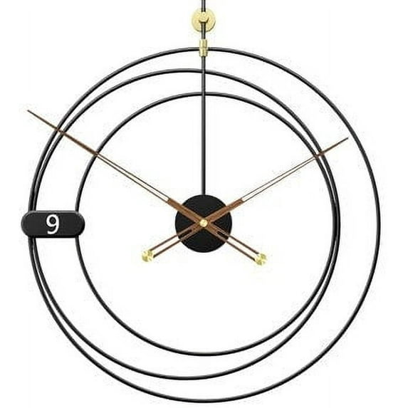 Iron Home Decoration Modern Design Mounted Wall Clock