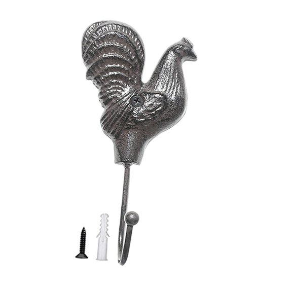 Iron Hook With Rooster/Hen Design For Wall Organization And Decoration Chicken Shaped Hanger