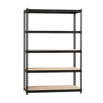 Iron Horse 2300 Riveted Steel Shelving 5-Shelf Unit, 24D x 48W x 72H, Black